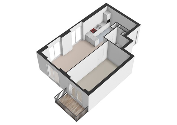 Plattegrond - Pierre Van Hauwelaan 444, 2625 WL Delft - Pierre van Hauwelaan 444 - 13e verdieping - 3D.jpg
